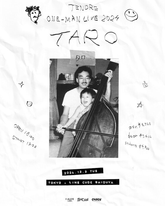 「TENDRE ONEMAN LIVE 2024『TARO』」告知ビジュアル