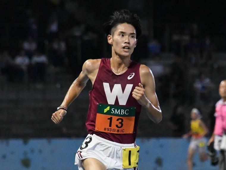 日本インカレ男子5000mで全体2位となった早稲田大の伊藤大志（撮影・井上翔太）