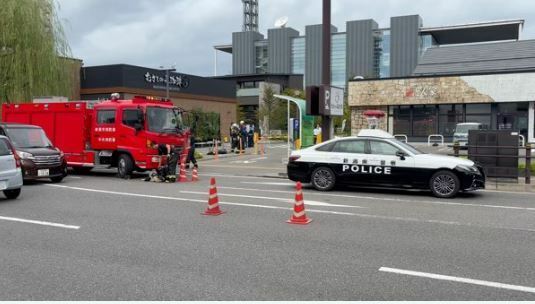 火事があったカフェ（新潟・中央区午前8時過ぎ）