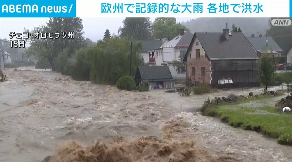 浸水した家屋