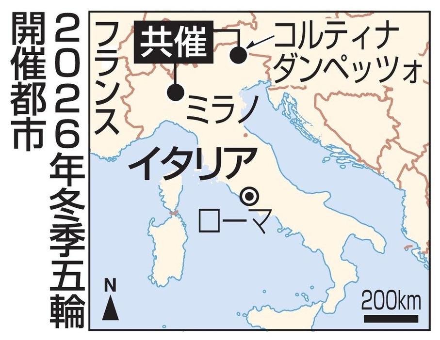 2026年冬季五輪開催都市ミラノ・コルティナダンペッツォ（イタリア）