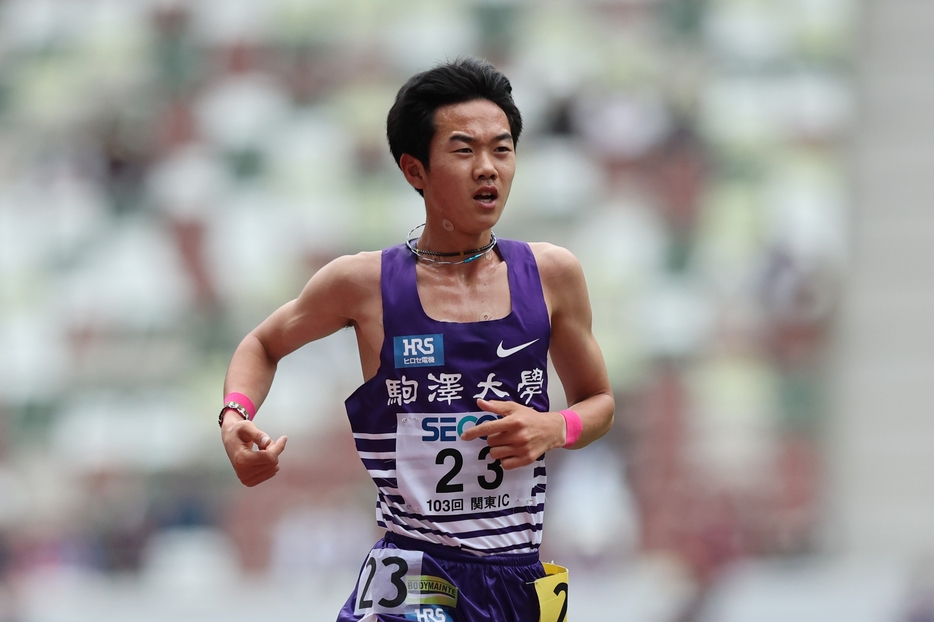 5000mで13分39秒47の自己新をマークした駒大の桑田駿介（写真は24年関東インカレ）