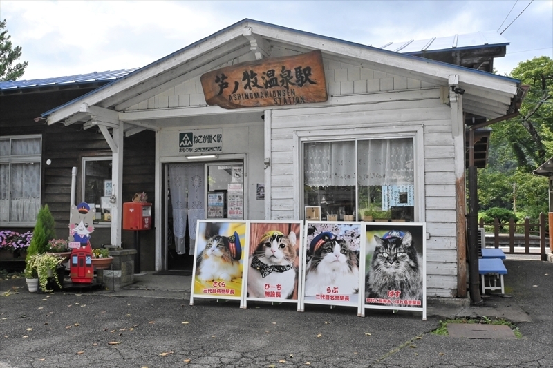 ねこ駅長が働く駅として人気を集めている芦ノ牧温泉駅