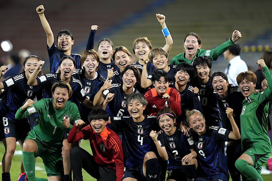 3大会連続のU-20女子ワールドカップ決勝進出を決めた、ヤングなでしこ（写真＝AP/アフロ）