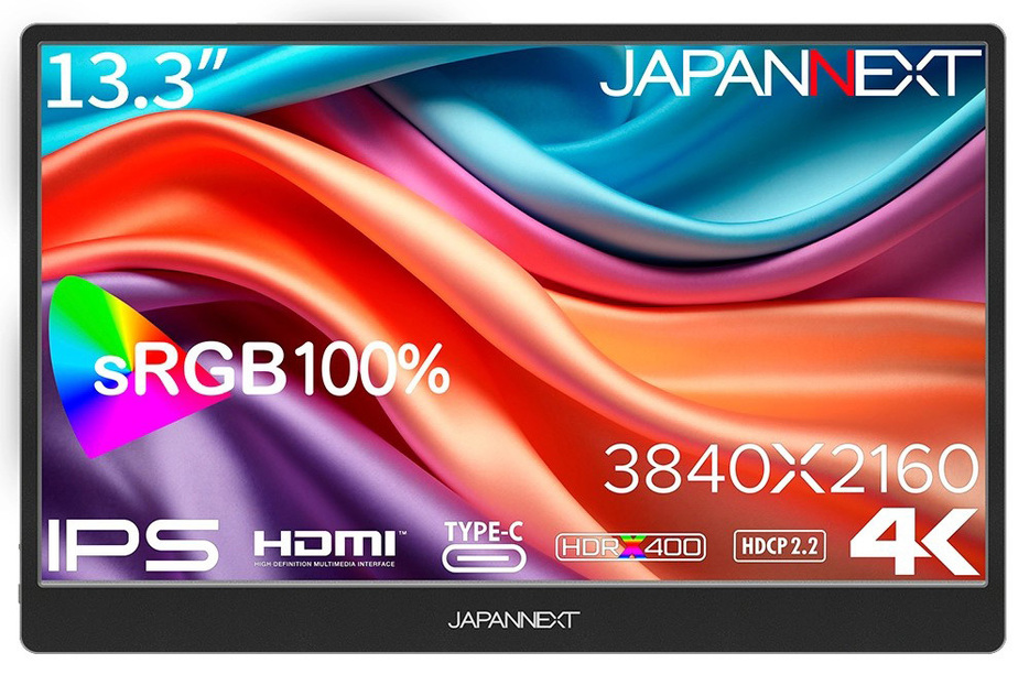 IPSパネル採用の4K液晶モバイルモニター「JN-MD-IPS1332UHDR」