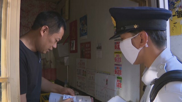 消防が飲食店に防火指導　倉敷市阿知