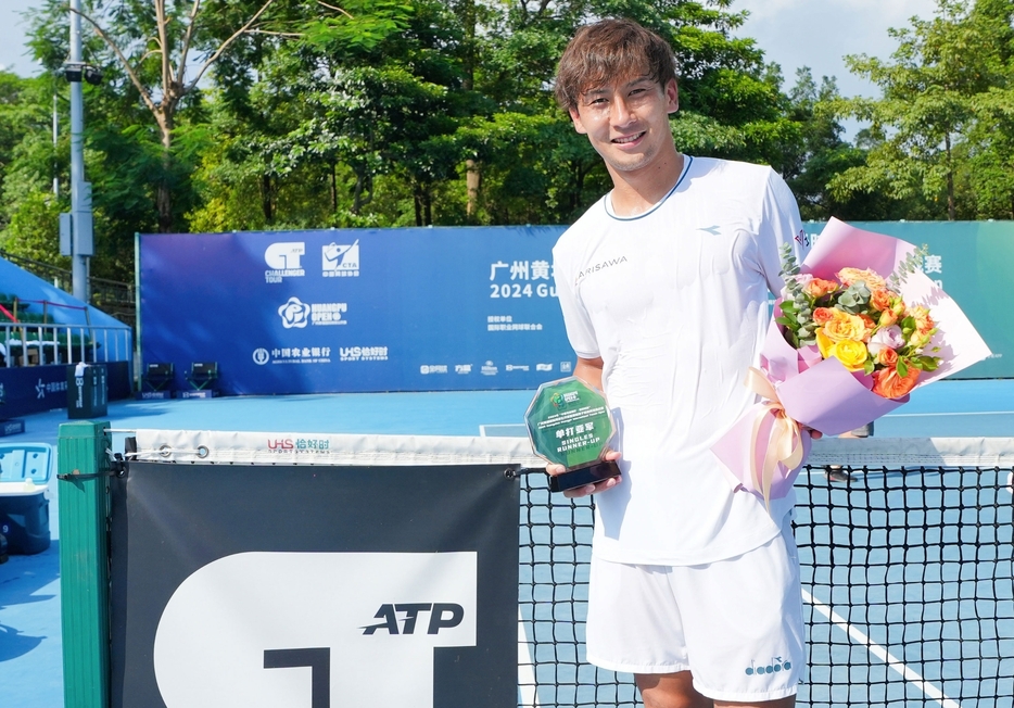 準優勝となった島袋将[画像/Guangzhou Huangpu International Tennis Open]