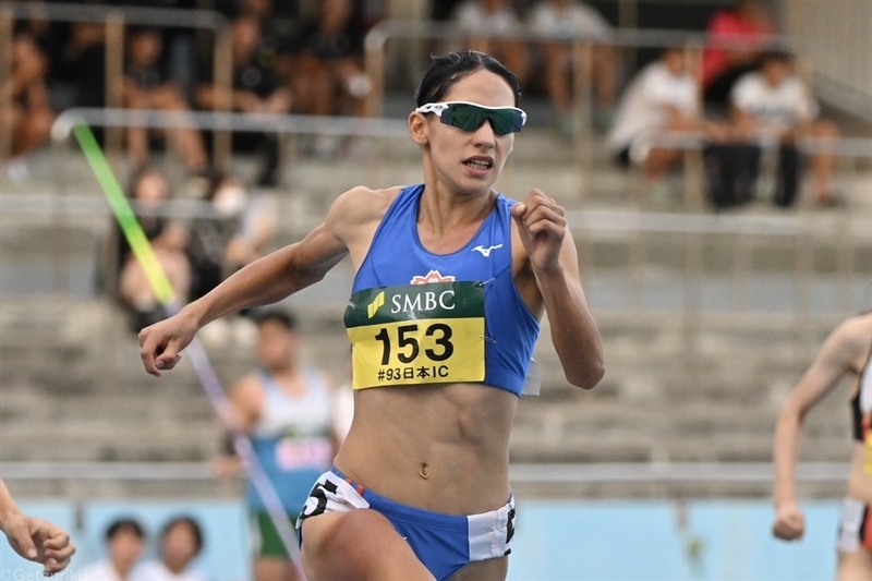 24年日本インカレ女子400mで優勝したフロレス・アリエ（日体大）