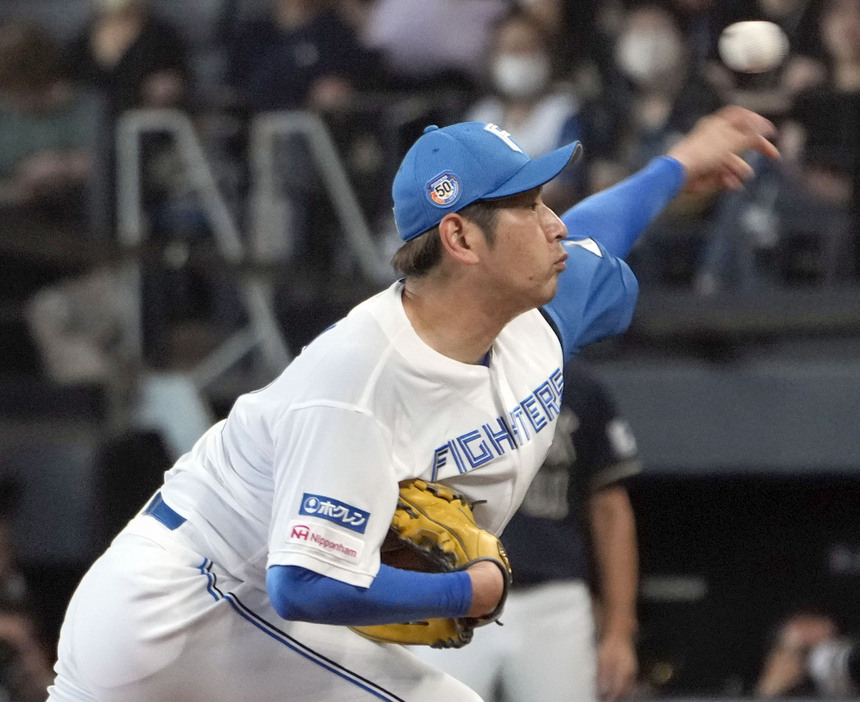 7回1失点で9勝目を挙げた加藤貴＝エスコンフィールド