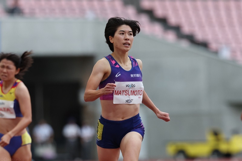 400mを制した松本奈菜子