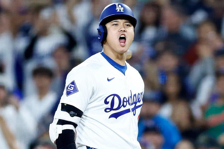 大谷が気合の雄たけびをあげ、チームを鼓舞した(C)Getty Images