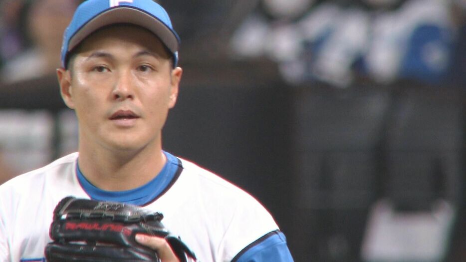 引退試合に臨む鍵谷陽平投手