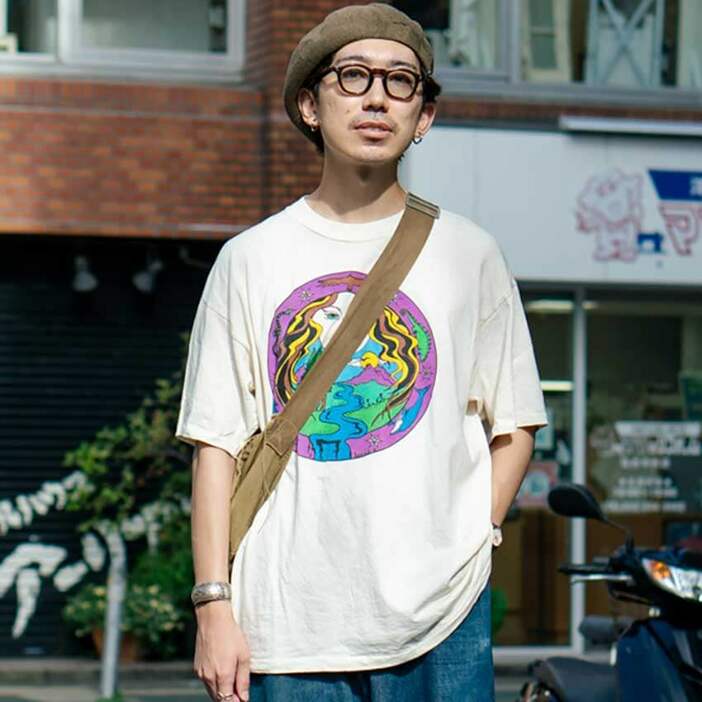 30代の「古着Tシャツ」スタイル着こなしを紹介。