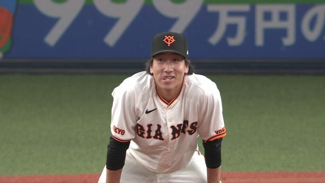 延長１０回に勝ち越しを許した巨人の大勢投手(画像:日テレジータス)