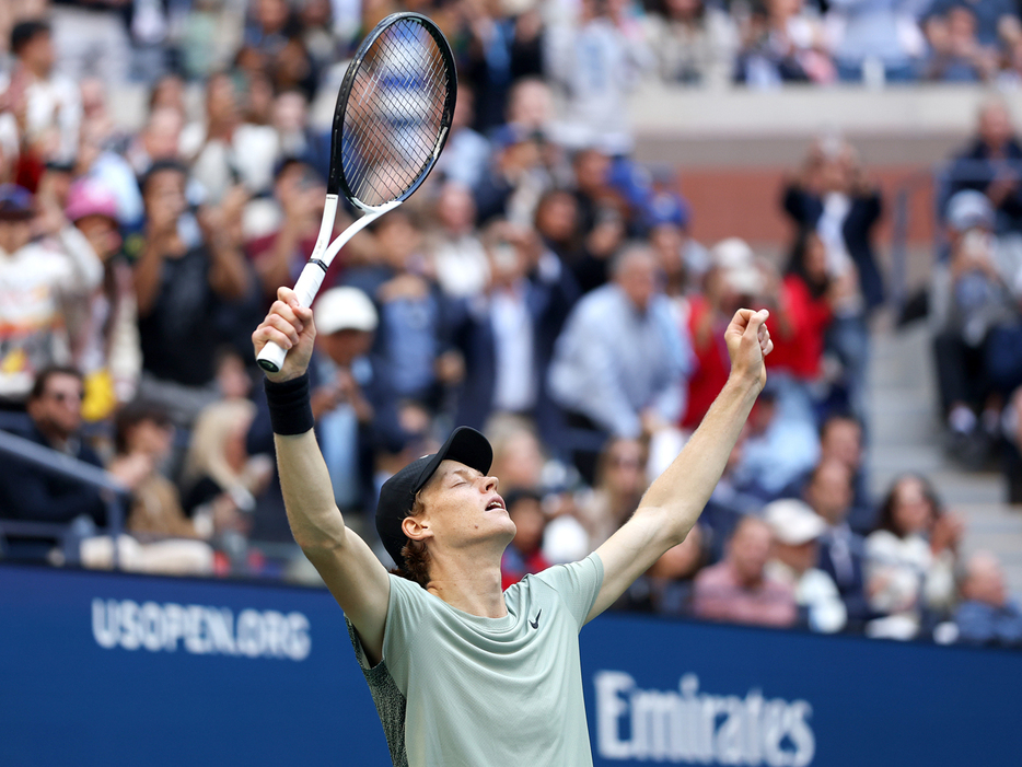 「USオープン」（アメリカ・ニューヨーク）で大会初優勝を飾ったヤニク・シナー（イタリア）（Getty Images）