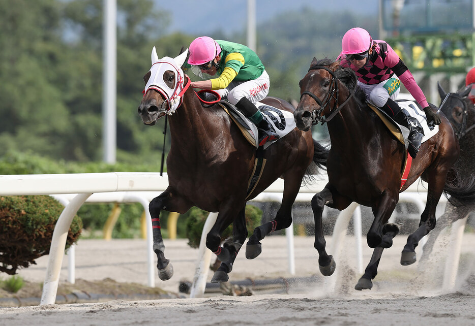 水沢4R・レアリアルノーヴと岩本怜騎手 (C)岩手県競馬組合