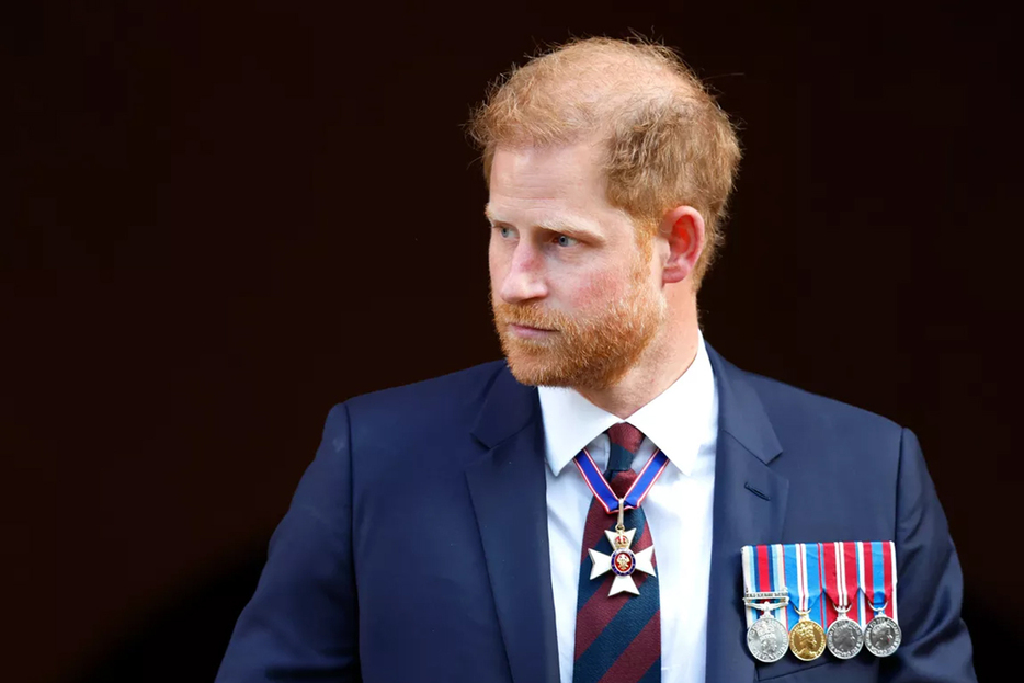 セント・ポール大聖堂でのミサに出席したハリー王子。（ロンドン、2024年5月8日）photography: Getty Images