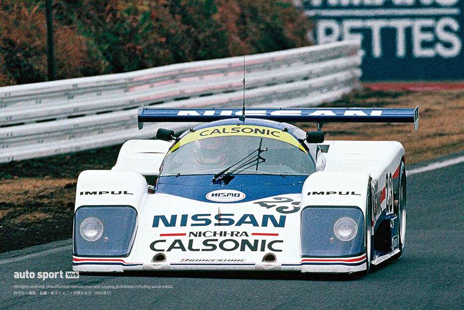 1987年の全日本スポーツプロトタイプカー耐久選手権第7戦富士500kmを戦ったNISSAN R87E NICHIRA。星野一義と高橋健二がドライブした。