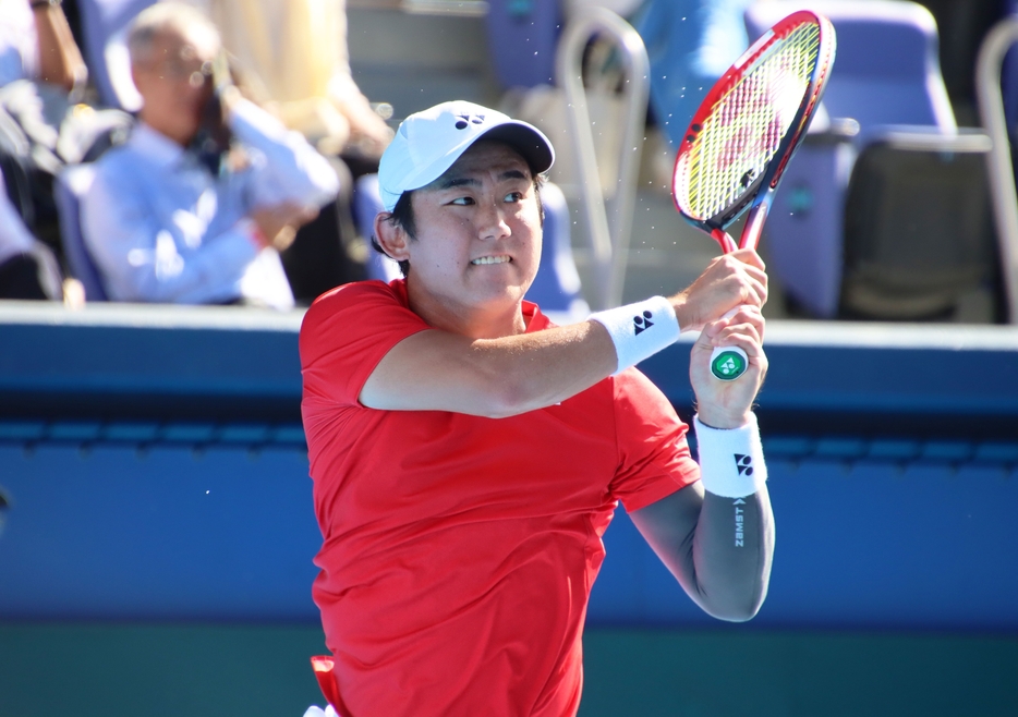 勝利した西岡良仁[画像/tennis365.net]