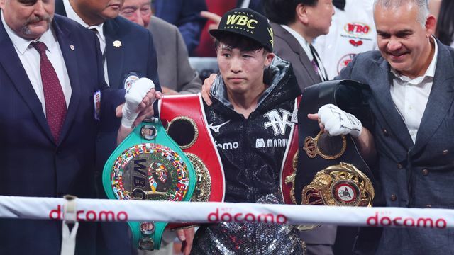 世界スーパーバンタム級4団体統一の防衛戦に勝利したボクシング・井上尚弥選手(写真：YUTAKA/アフロスポーツ)