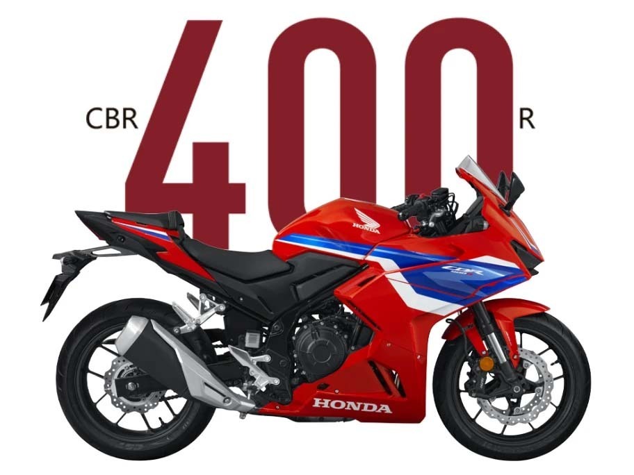 既視感のあるシルエットは中国でも発売されている新型CBR400Rとタイヤのバルブ位置まで一致。実物のシルエットは間に合わなかったのか「RR」ではなく「R」路線を示唆しているのか。