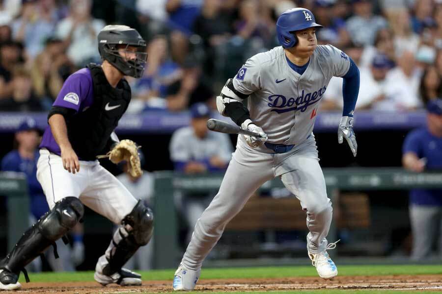 ロッキーズ戦に出場したドジャース・大谷翔平【写真：Getty Images】