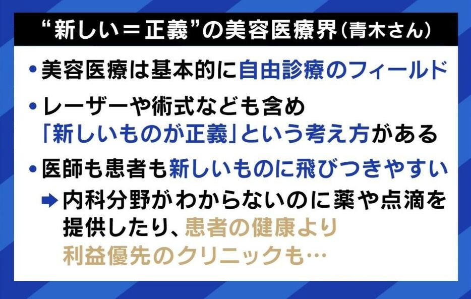 “新しい＝正義”の美容医療界