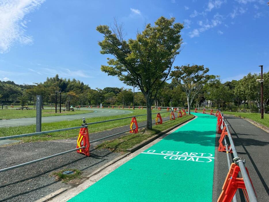 新設したランニングコースのスタート地点