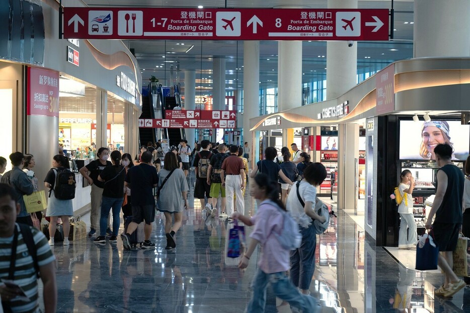 マカオ国際空港出発エリアの様子（写真：CAM）