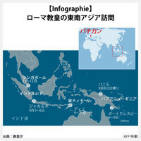 【Infographie】ローマ教皇の東南アジア訪問