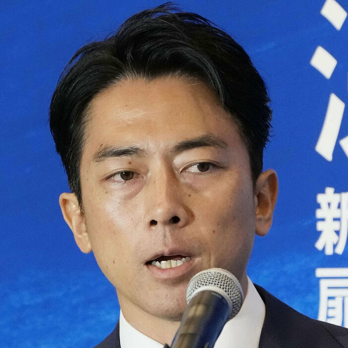 9月6日、立候補表明の会見をおこなった小泉進次郎氏（写真・共同通信）