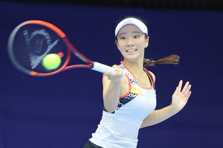 「GS YUASA OPEN 2024 ITF World Tennis Tour W35 Kyoto」（京都・かたおかアリーナ京都：京都市体育館）で女子シングルス準々決勝に進出した小堀桃子（橋本総業ホールディングス）（写真提供◎京都府テニス協会、撮影◎JET田中）