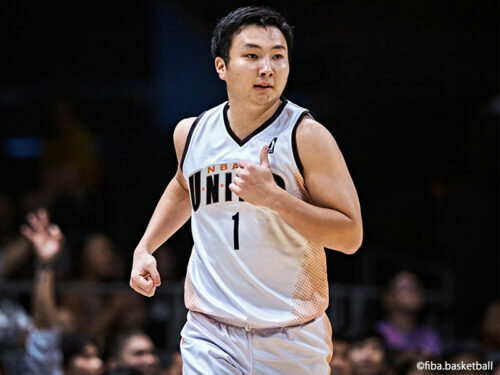 Gリーグ・ユナイテッドの一員として国際大会に出場した富永啓生 [写真]＝fiba.basketball