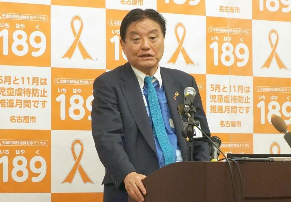 ［写真］名古屋市の河村たかし市長＝17日午前、名古屋市役所で