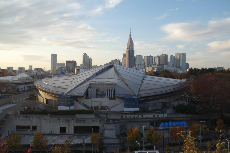 槙文彦さんが設計した東京体育館＝2019年12月、東京都渋谷区