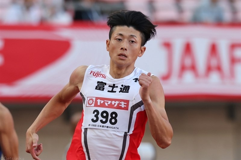 日本選手権400m予選を2着で通過していた佐藤拳太郎