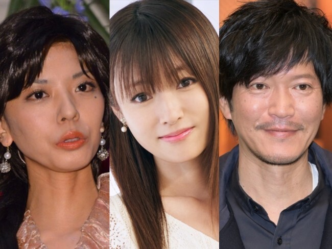 （左から）宮地真緒、深田恭子、田辺誠一