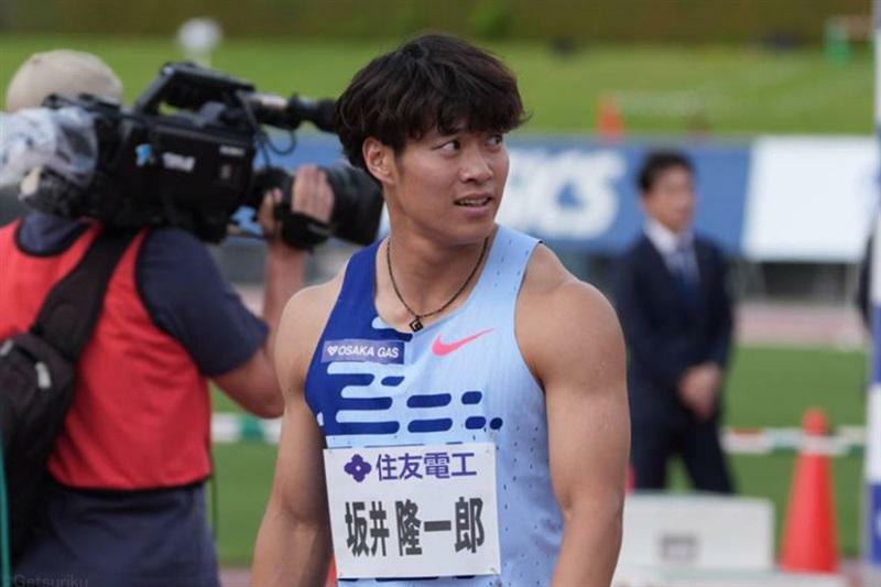 布勢スプリント男子100mで3位に入った坂井隆一郎
