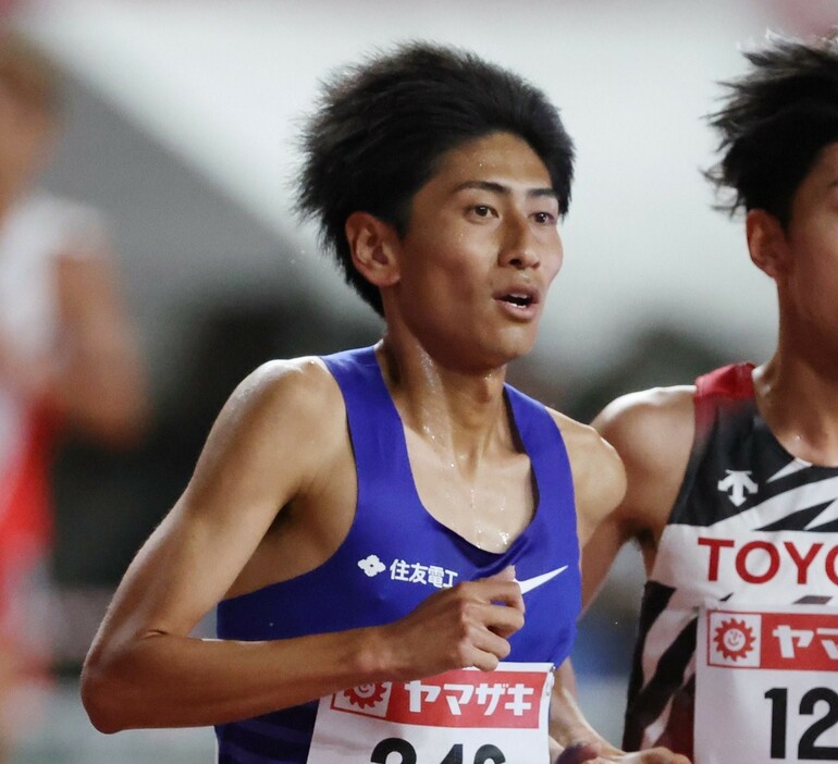 男子5000mで13分21秒56の自己ベストをマークし、6位に入った田村和希