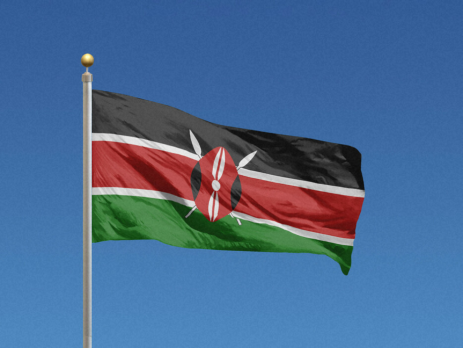 ケニアの国旗＝ゲッティ