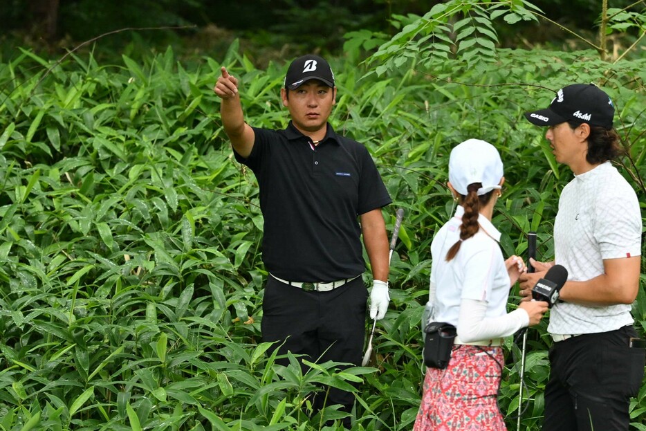 ブッシュで誤球をして優勝戦線から離脱した河野祐輝