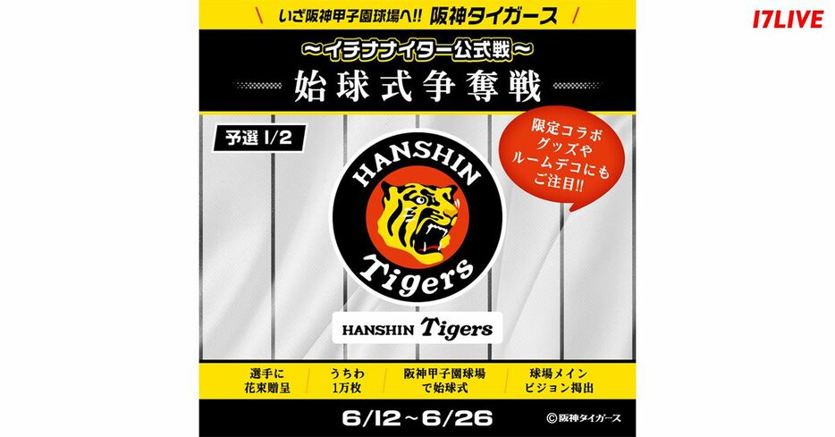 『いざ阪神甲子園球場へ！！「阪神タイガース」～イチナナイター公式戦～始球式争奪戦 予選1/2』のKV