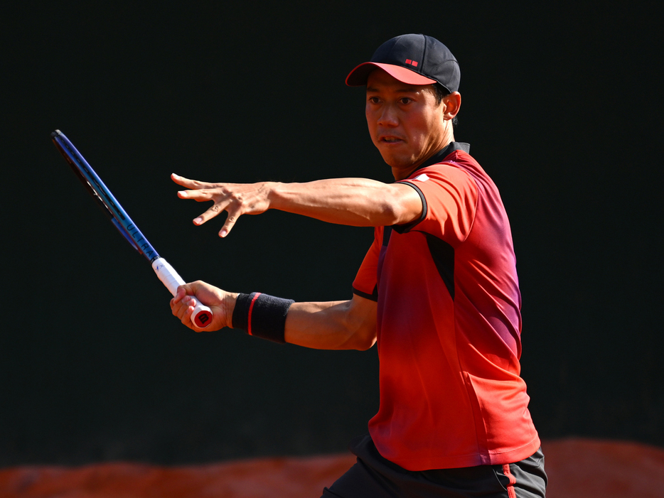 写真はフレンチ・オープン（フランス・パリ）での錦織圭（ユニクロ）（Getty Images）