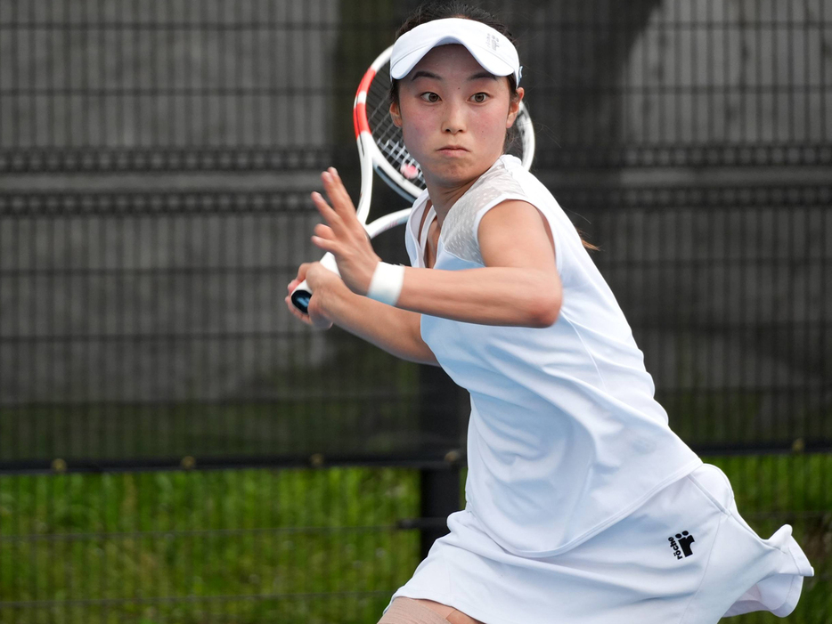 「W15東京大東建託オープン supported by JWT50」（東京・有明テニスの森）で女子シングルス準々決勝に進出した西郷里奈（東急スポーツシステム）（@JWT50）