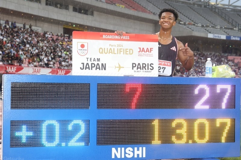 日本選手権110mHに13秒07で優勝した村竹ラシッド