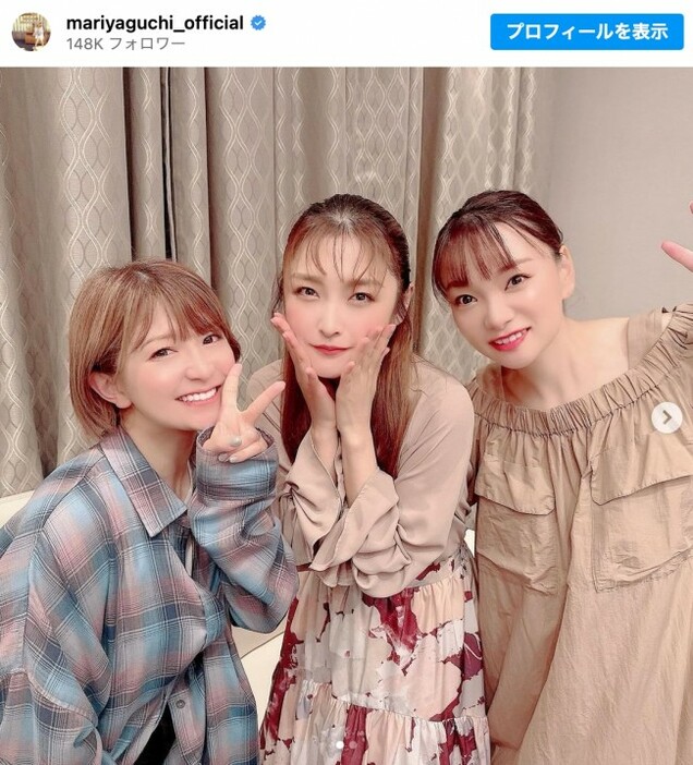 （左から）矢口真里、石川梨華、保田圭　※「矢口真里」インスタグラム