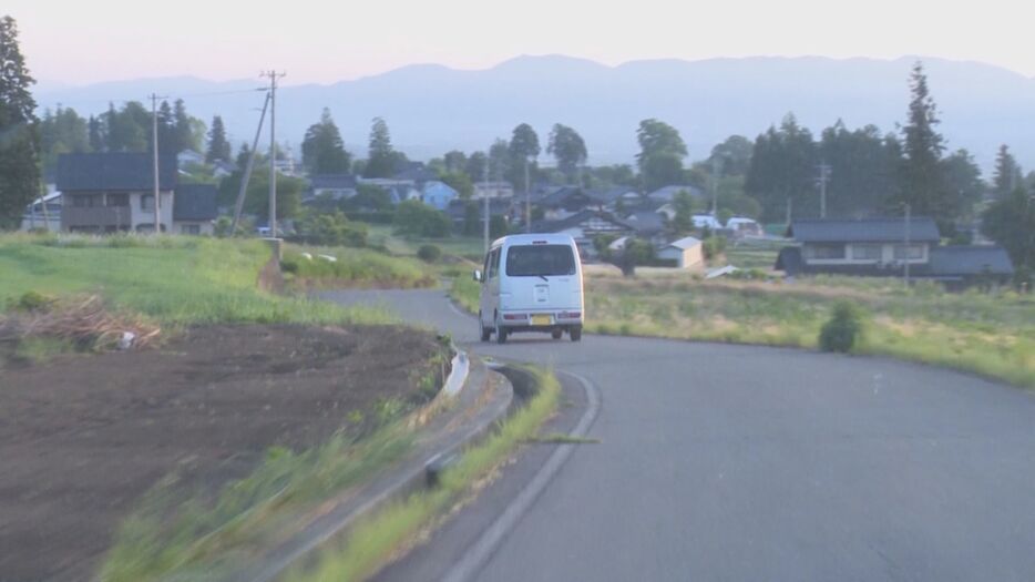 起きたら車で畑へ