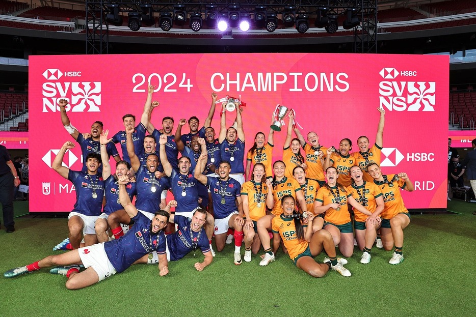 男子はフランス、女子はオーストラリアが優勝©WorldRugby/MikeLee