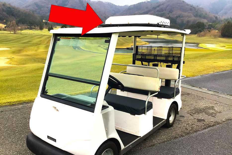 近鉄不動産系のゴルフ場に導入されたゴルフカート用クーラー　写真提供:近鉄不動産株式会社