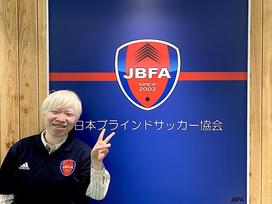 東京都世田谷区にあるブラインドサッカーチーム「スフィーダ世田谷BFC」でプレーする内田佳選手（写真提供＝日本ブラインドサッカー協会）